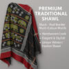 Traditional Shawl – Black & Red with Ethnic Motif Design