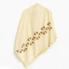 Premium Cream Artistic Textiles and Embroidered Shawl