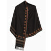 Premium Black Embroidered Wool Shawl