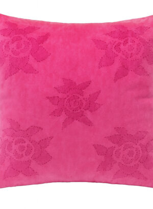 Pink Floral Cotton Cushion
