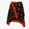 Black & Orange Tribal Motif Shawl